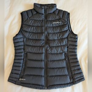 🖤EDDIE BAUER🖤Stormdown 800 Black Puffer Vest WINDPROOF Medium LK NEW!